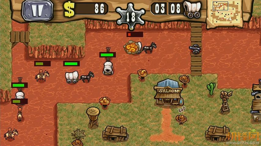 安卓:西部牛仔塔防 槍之榮耀 Guns'n'Glory v1.5.3最新版