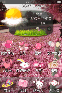 一顆漂亮的粉色花樹