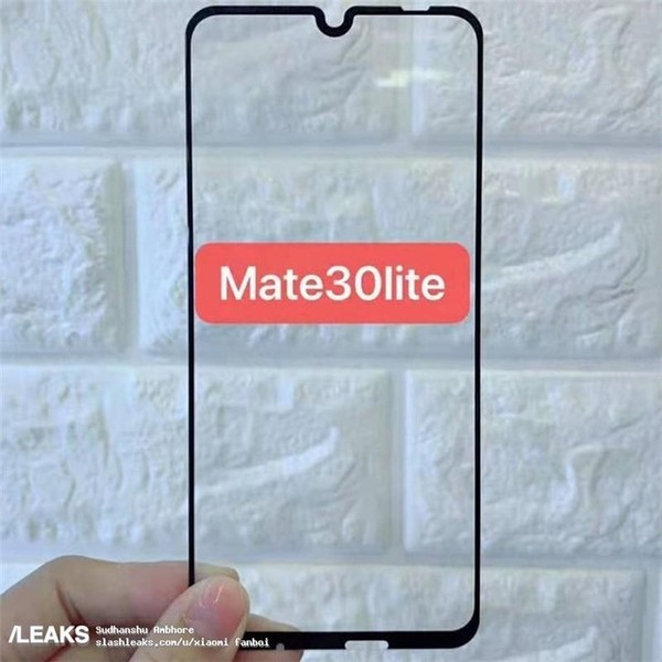 華為Mate 30 Lite鋼化膜曝光 或采用水滴屏設(shè)計方案