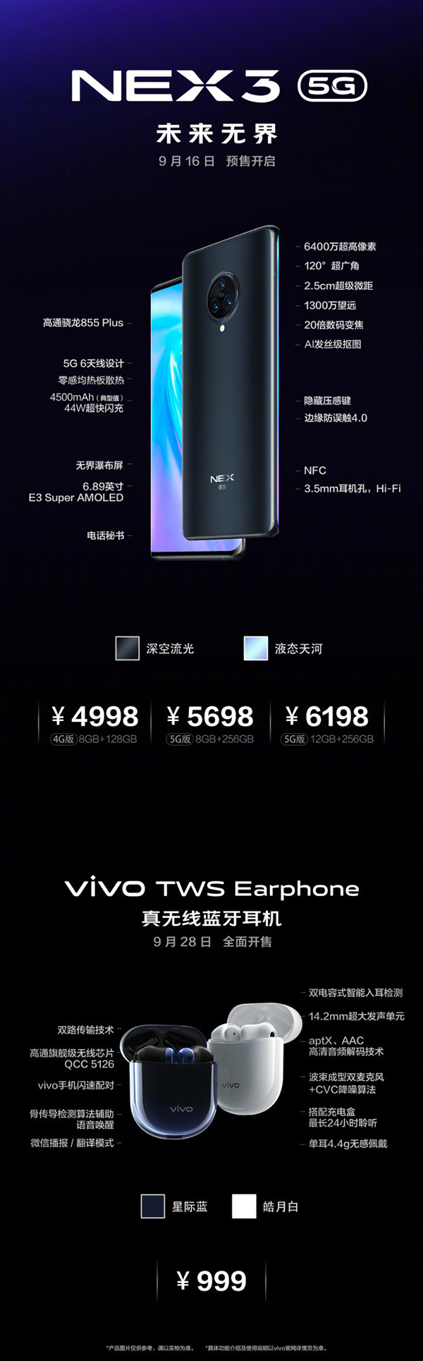vivo NEX 3今日全面開售 無界瀑布屏/6400萬三攝/5G